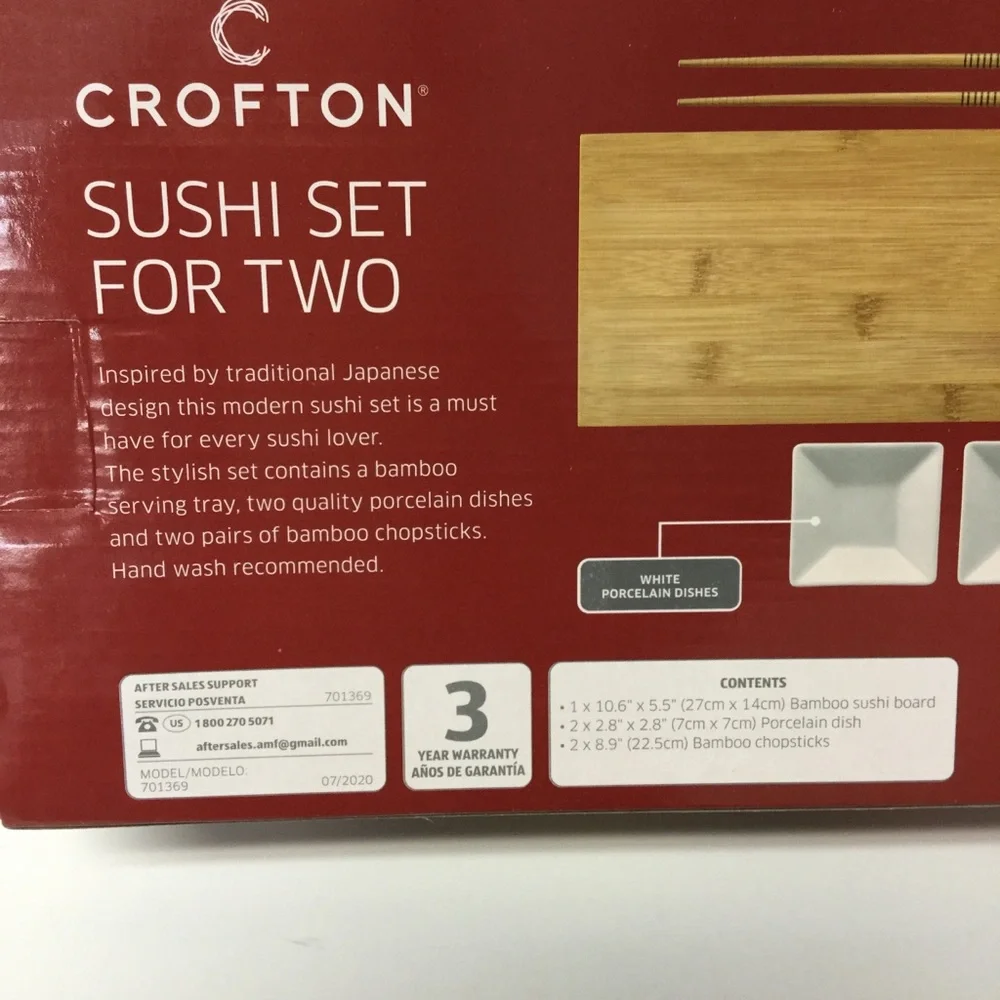 CROFTON Sushi Set for Two People Boxed Set NIP